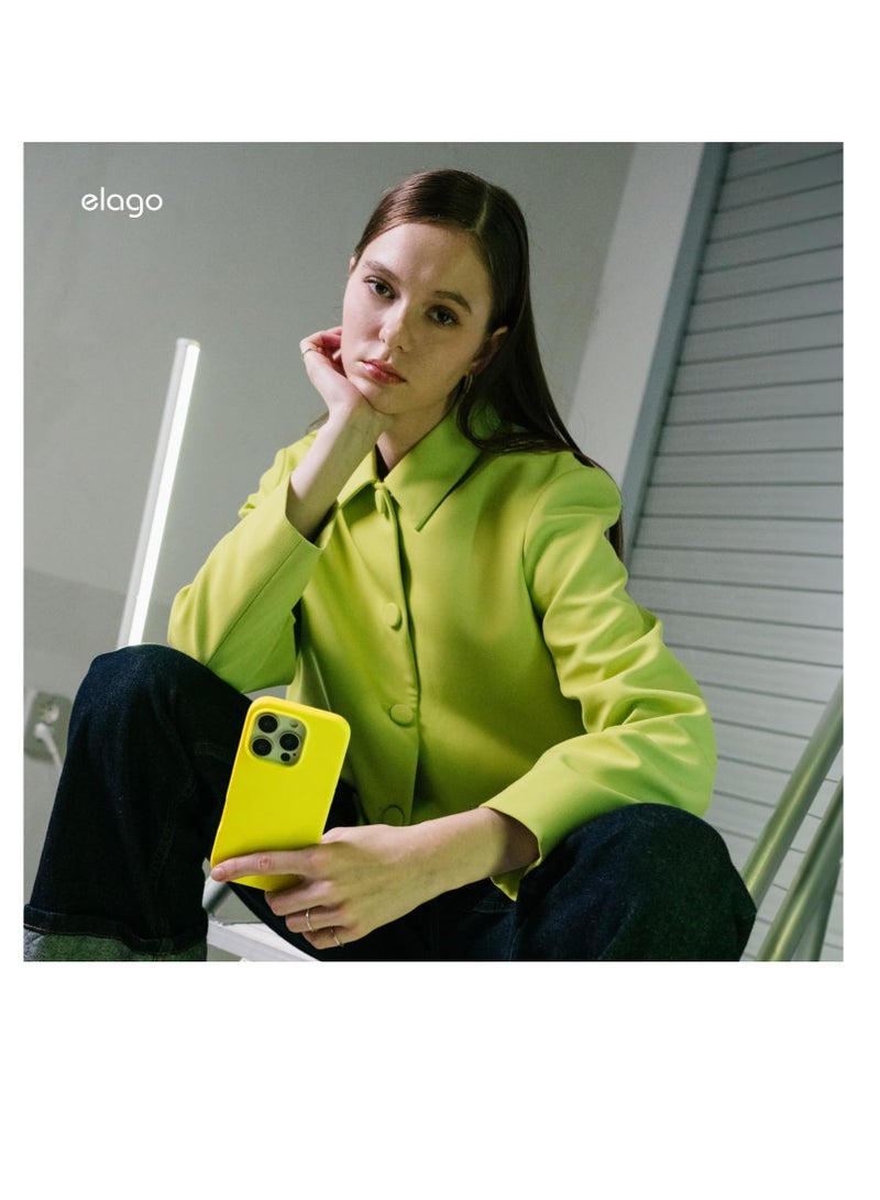 Compatible with iPhone 16 Pro Max Case, Premium Liquid Silicone Case, Full Body Protective Cover, Shockproof, Slim Phone Case, Anti-Scratch Soft Microfiber Lining, 6.9 inch (Neon Yellow)  - Image 5