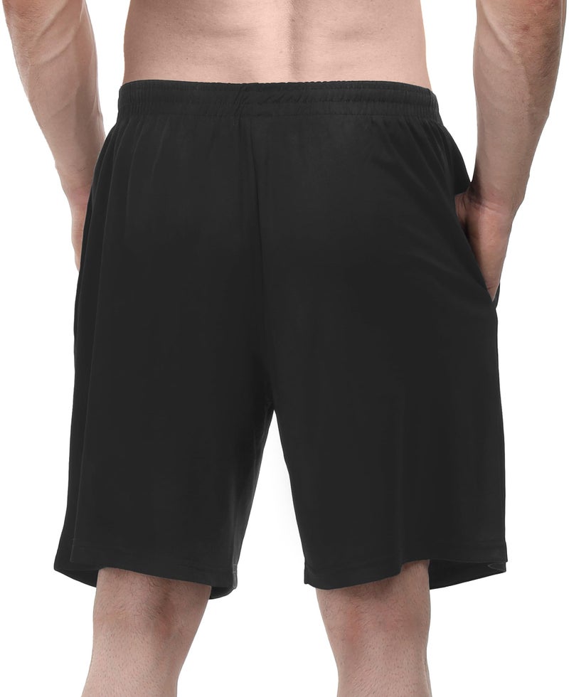 NY Threads 5 Pack Men's Athletic Shorts Quick Dry Loose-Fit Lightweight Running Workout Gym Shorts with Pockets, Medium, Black/Black/Dark Grey/Medium Grey/Red - Image 5