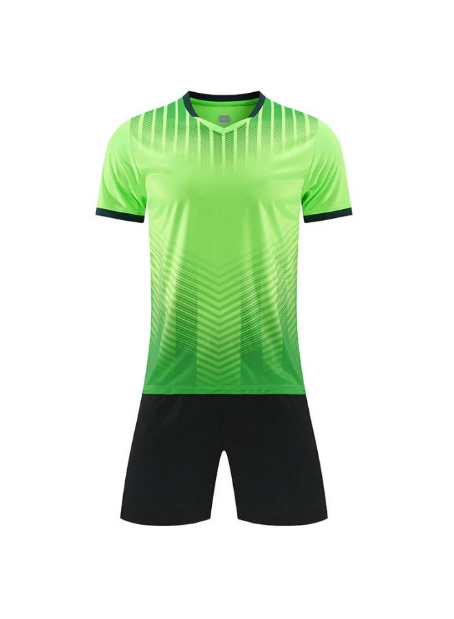 New Football Uniform Suit Student Sports Games Adult Children's Short-sleeved Football Clothing Printing Number