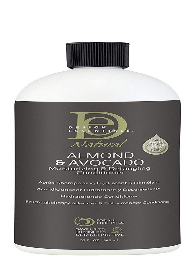 Design Essentials Almond and Avocado Moisturizing and Detangling Conditioner, 32 Ounces - Image 1