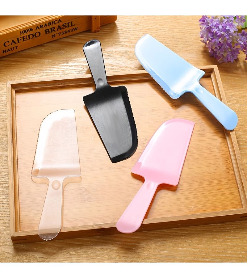 Pink Plastic Cake Knife For Baking Fondant Pastry Pizza Cheese Cookie Cutter Wedding DIY - Image 1