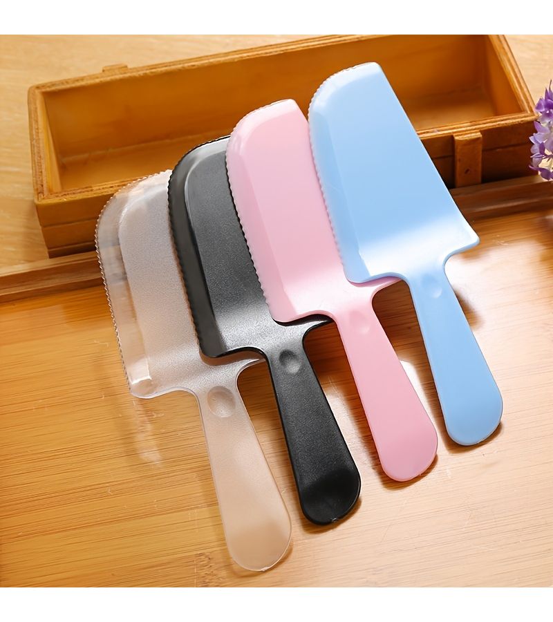 Pink Plastic Cake Knife For Baking Fondant Pastry Pizza Cheese Cookie Cutter Wedding DIY - Image 2