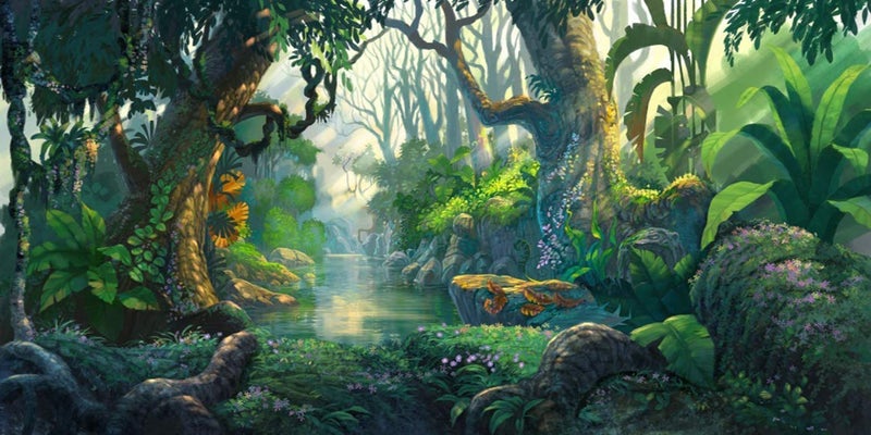 Yeele 15x8ft Fairy Tales Backdrop for Photography Fantasy Fairyland Tropical Virgin Forest Jungle Sunlight Flowers Background Kids Birthday Party Photo Booth Shoot Vinyl Studio Props - Image 2