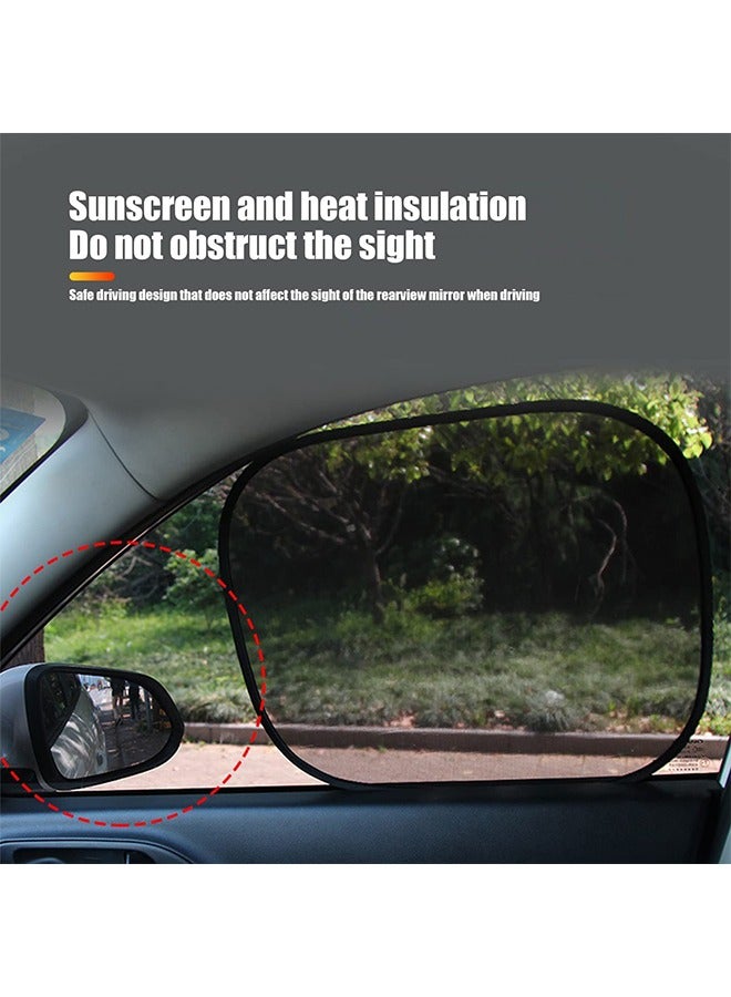 Generic Car Window Shades for Side Window (Pack of 2), Mesh UV Protection, Block strong light and ultraviolet rays, Glare Blocker for Baby, Dual-Layer Sun Shields with Static Cling for SUV, Car and Minivan  - Image 4