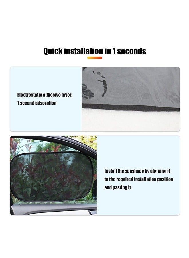 Car Window Shades for Side Window (Pack of 2), Mesh UV Protection, Block strong light and ultraviolet rays, Glare Blocker for Baby, Dual-Layer Sun Shields with Static Cling for SUV, Car and Minivan - Image 5
