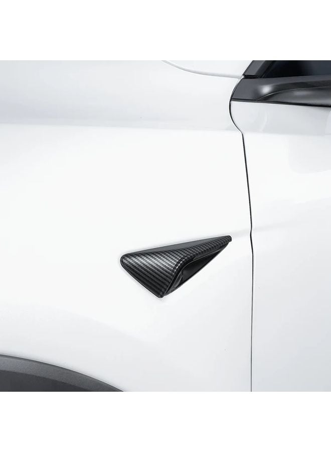 Tesla Model 3 Y Highland Left Front Camera Protector Carbon Fiber ABS Gloss Black Wing Spoiler Lip - Image 2