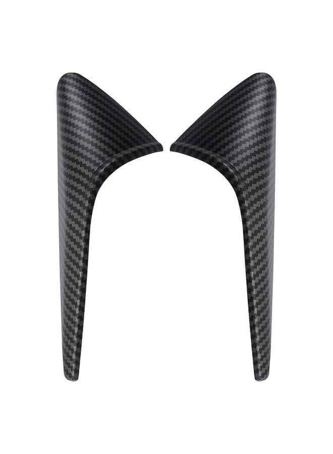 Tesla Model 3 Y Highland Left Front Camera Protector Carbon Fiber ABS Gloss Black Wing Spoiler Lip - Image 1