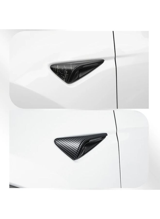 Tesla Model 3 Y Highland Left Front Camera Protector Carbon Fiber ABS Gloss Black Wing Spoiler Lip - Image 5