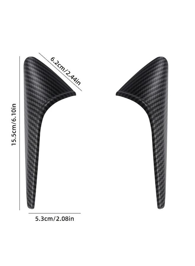 Tesla Model 3 Y Highland Left Front Camera Protector Carbon Fiber ABS Gloss Black Wing Spoiler Lip - Image 3