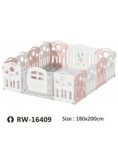 RBWTOYS RBW TOYS Baby Pink Playpen, Kid Activity Center Fence Non-Toxic Panel Safety Playpen, Game Fence, Infant Playground 180x200cm. Perfect for toddlers and babies up to 12 months. 