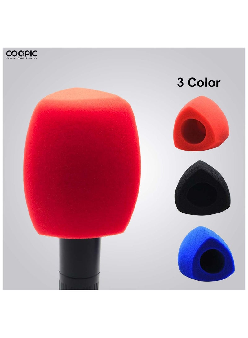Coopic COOPIC BLACK  Microphone Windscreen Foam Cover Mic Cover for Standard Handheld Microphones, Soft Foam for KTV, Karaoke, Stage & Studio (1 Pack) - Image 2