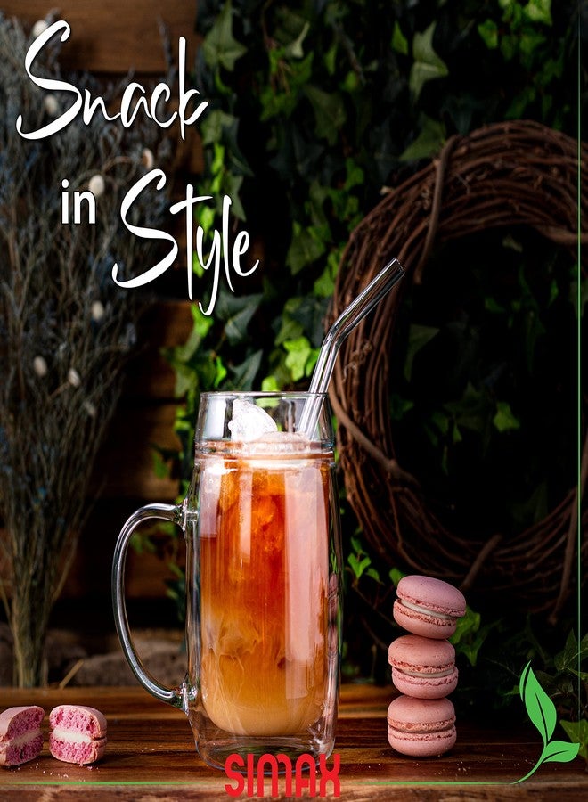 SIMAX Clear Glass Curved Drinking Straws | Set of 6-9 inch Reusable Drinking Straws - For Smoothies, Juice, Milkshake, Tea, Water and More - Borosilicate Glass for Hot and Cold Drinks - Image 5