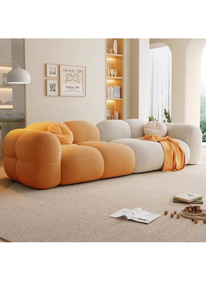Zayn comforts Plush 3-Seater Velvet Bubble Cloud Sofa - Image 1
