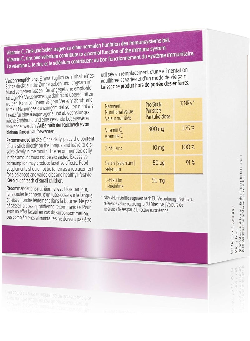DENK Immun Active Think: Dietary Supplement with Vitamin C, Zinc, Selenium and L-Histidine to Support Immune Repellent - 20 Sticks - Image 3