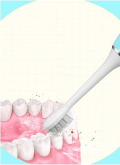 KLNAMAEAAN Children's Electric Toothbrush Super Soft Waterproof Teeth Cleaning Artifact Battery Powered (4 Heads)  - Image 4