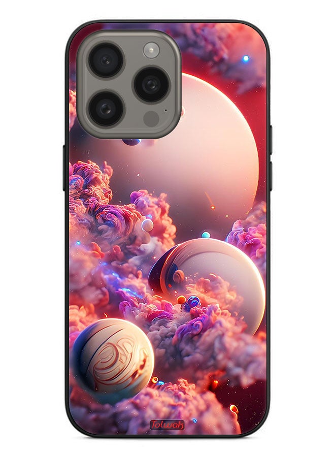 Tolwak Apple iPhone 15 Pro Protective Case Cover Clouds Abstract Art - Image 2