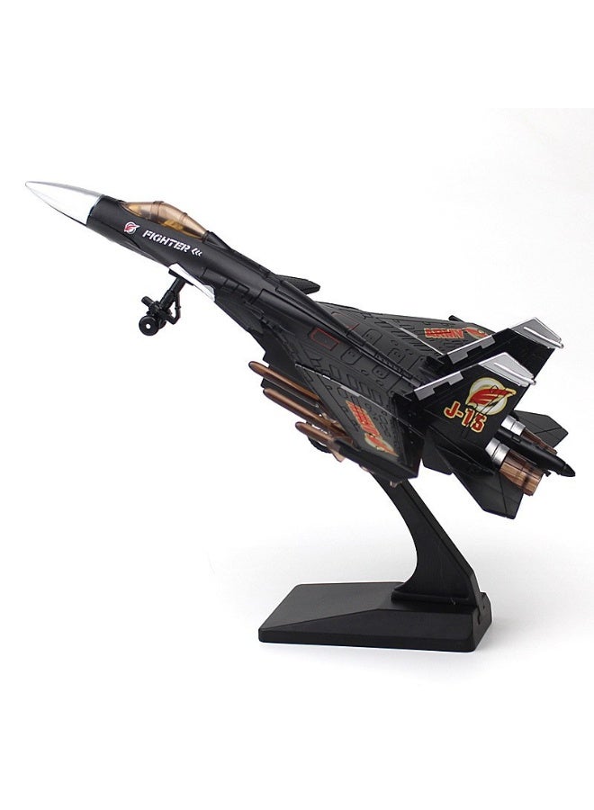 HALAMODO FJ8 J-15 Alloy Fighter Jet Model , Simulated Alloy Aircraft Model , Aircraft Model Ornament ,  Children Flight Model Toy , Ideal Birthday Party Gift For Boys And Girls, For Collection And Display , Black - Image 2