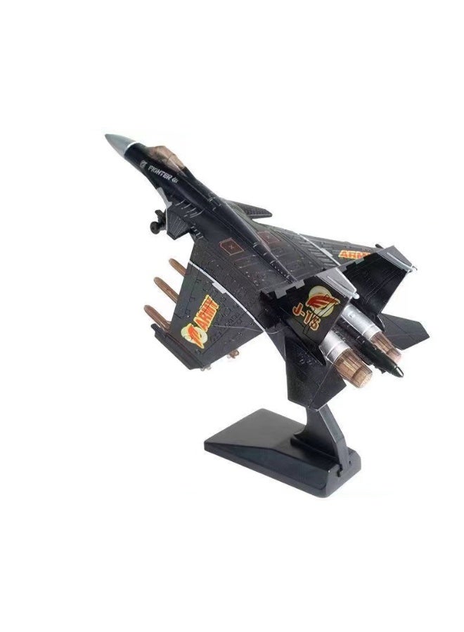 HALAMODO FJ8 J-15 Alloy Fighter Jet Model , Simulated Alloy Aircraft Model , Aircraft Model Ornament ,  Children Flight Model Toy , Ideal Birthday Party Gift For Boys And Girls, For Collection And Display , Black - Image 1