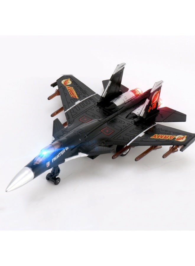 HALAMODO FJ8 J-15 Alloy Fighter Jet Model , Simulated Alloy Aircraft Model , Aircraft Model Ornament ,  Children Flight Model Toy , Ideal Birthday Party Gift For Boys And Girls, For Collection And Display , Black - Image 3