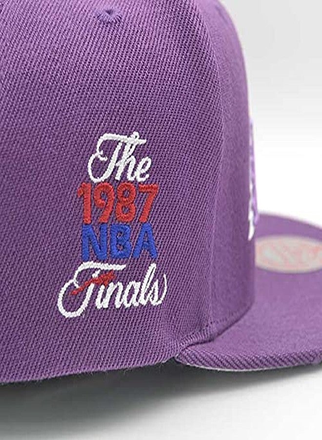 Mitchell & Ness Los Angeles Lakers 1987 NBA Finals Championship Series Snapback Hat- Purple - Image 2