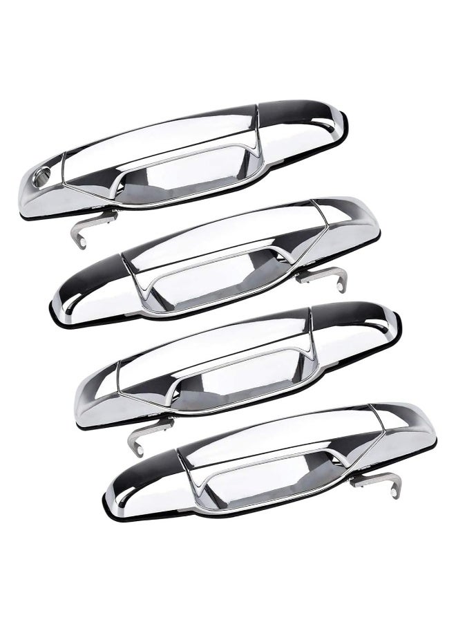 Topleo 4PCS Outside Exterior Door Handle Front Rear Driver Passenger Side Replacements for Cadillac Escalade Chevy Silverado GMC Sierra Yukon Pickup Truck SUV 2007 2008 2009 2010 2011 2012 2013 - Image 1