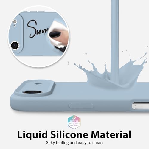 DIZORO Compatible for (iPhone 17 Air Case) Slim Liquid Silicone Case 3 Layers Full Covered Soft Gel Rubber Phone Case Protective Cover - Carolina - Image 2