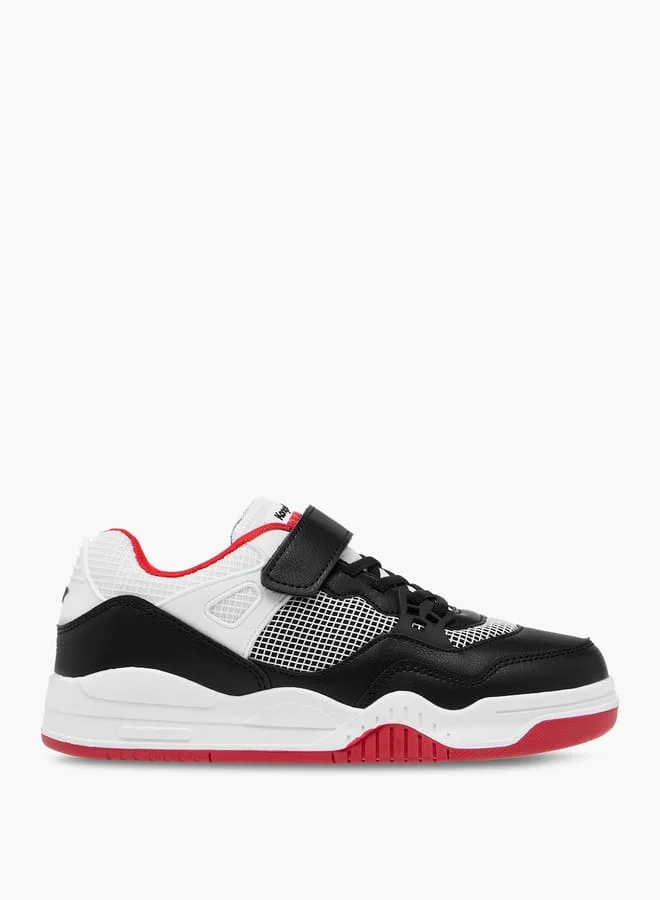 kangaROOS Boys' Panelled Sneakers with Hook and Loop Closure