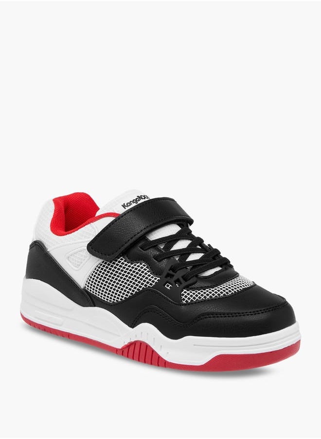 kangaROOS - Boys' Panelled Sneakers with Hook and Loop Closure - Image 1