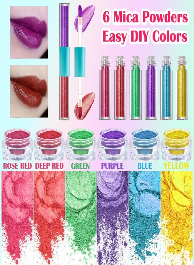 BRIPATI DIY Lip Gloss Making Kit - Make Your Own Lip Glosses Moisturizing DIY Lip Glaze Handmade Glittery Set for Teens Girls Women Makeup Lover Beginner Christmas Birthday Gift - Image 4