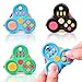Yrissmiss Fidget Toys for Adults3PCS Fidget Pad Easter Basket Stuffers for Boys GirlsSensory Toys Stress Relief Cube Clicker ControllerADHD Autism Fidget Spinner for Office Desk Travel Games - Image 2