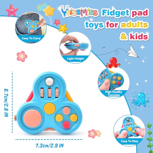 Yrissmiss Fidget Toys for Adults3PCS Fidget Pad Easter Basket Stuffers for Boys GirlsSensory Toys Stress Relief Cube Clicker ControllerADHD Autism Fidget Spinner for Office Desk Travel Games - Image 5