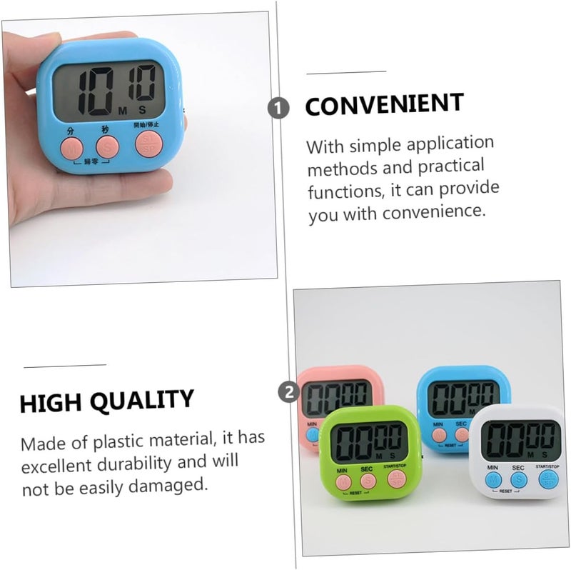 4pcs Kitchen Countdown Timers with Loud Alarm Compact Student Study and Chef Timers for Accurate Management and Baking Tasks - Image 2