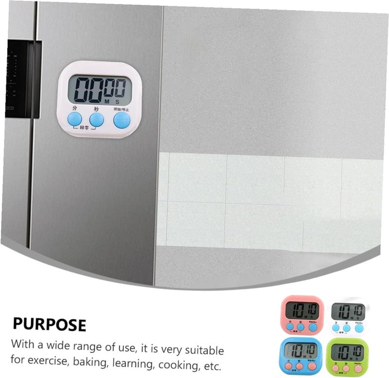 4pcs Kitchen Countdown Timers with Loud Alarm Compact Student Study and Chef Timers for Accurate Management and Baking Tasks - Image 4