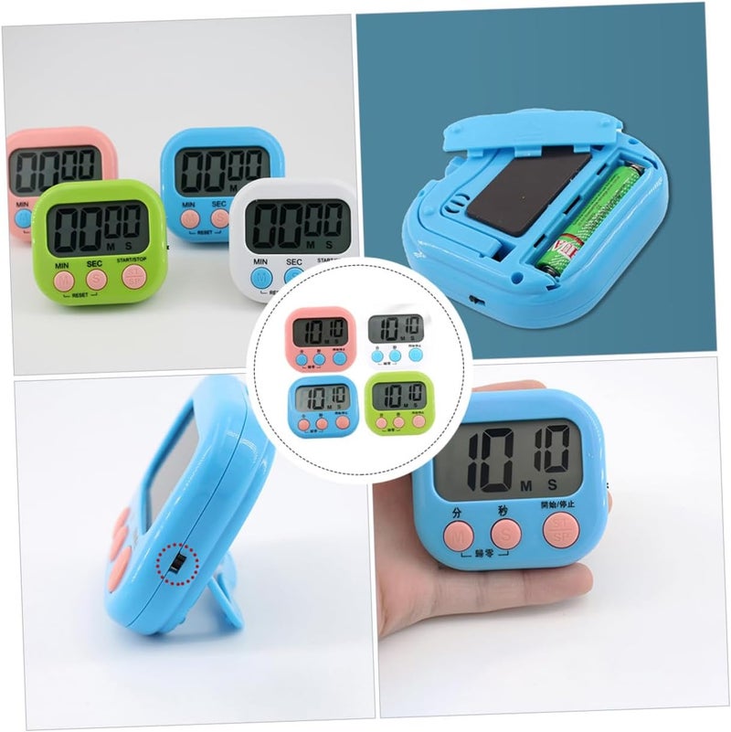 4pcs Kitchen Countdown Timers with Loud Alarm Compact Student Study and Chef Timers for Accurate Management and Baking Tasks - Image 3