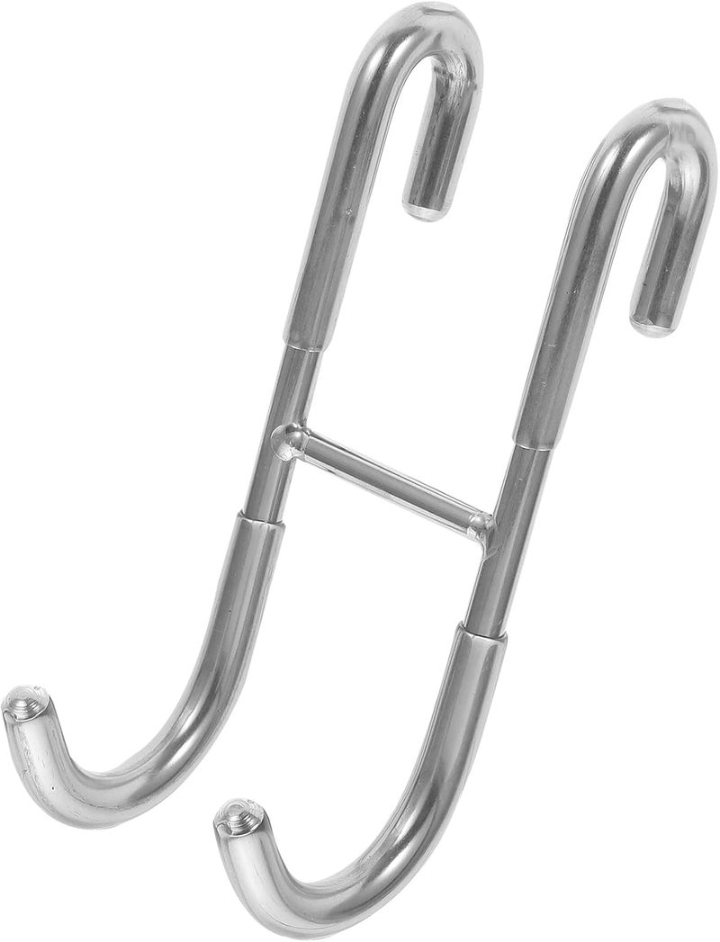 304 Stainless Steel Shower Hooks for Glass Door Heavy Duty Over Shower Towel Holder with Single and Double Hooks No Installation Required Bathroom Towel Hangers and Bathrooms - Image 1