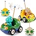 MagicKidz Dinosaur RC Car for Kids 2Pack Remote Control Dino Toy Cars for Boys Toddlers Ages 18 Months 2 3 4 5 Year Old Birthday Gifts with Lights and Music - Image 2