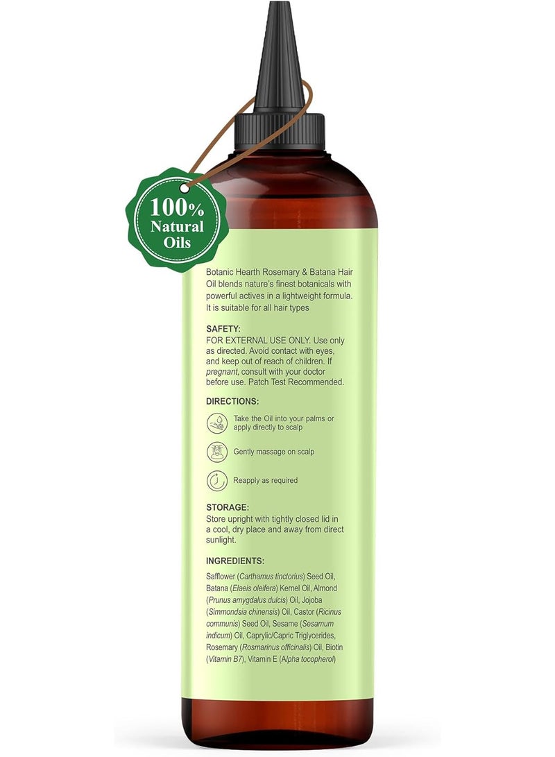 Botanic Hearth Rosemary & Batana Hair Oil (6.7 fl oz) | Revitalizing and Strengthening Hair Treatment for Fuller, Healthier-Looking Hair | Paraben Free | Suitable for All Hair Types - Image 2