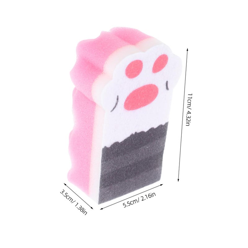 Thickened Cleaning Sponges Non Woven High Friction Scrubbers Strong Water Absorption 3Pcs Random Color - Image 3