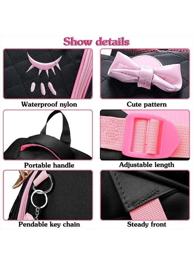 FEWOFJ Cute Black Backpacks with Lunch Bag for Teen Girls, Kids Backpack for Toddler Preschool Bookbags Elementary School Bags  - Image 4