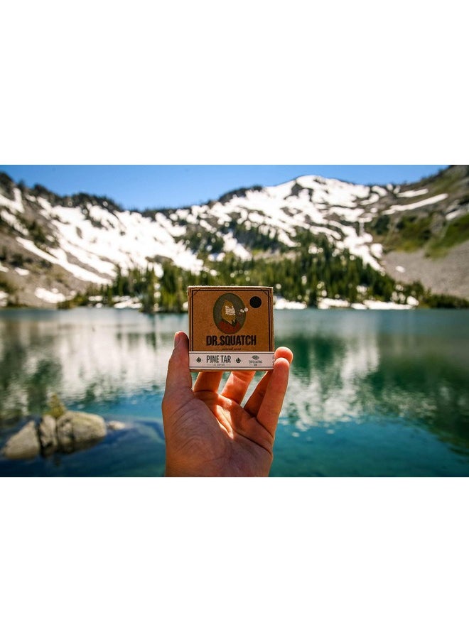 Dr. Squatch Pine Tar Soap 4Pack Bundle Bar Soap For Men With Natural Woodsy Scent And Skin Exfoliating Scrub Handmade With Pine Coconut Olive Organic Oils In Usa (4 Bar Set)  - Image 3