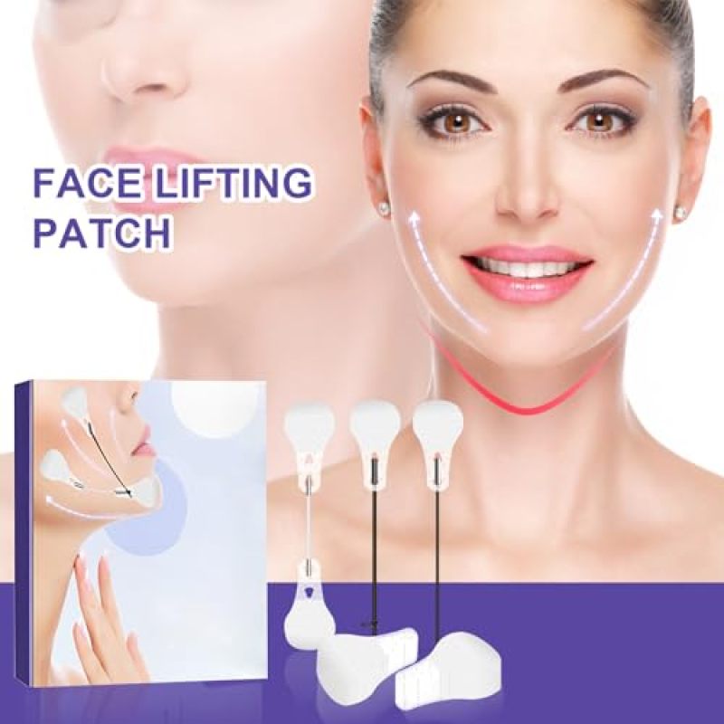 Face Lift Tape Ultra-Thin Invisible Waterproof Skin Lifting Strips - Instant Wrinkle Lift V Face Shaping Tape for Double Chin Reduction - Image 3