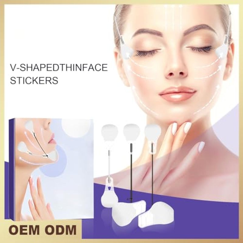 Face Lift Tape Ultra-Thin Invisible Waterproof Skin Lifting Strips - Instant Wrinkle Lift V Face Shaping Tape for Double Chin Reduction - Image 4