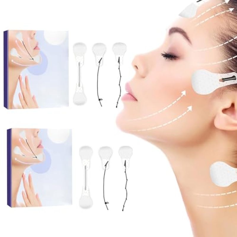 Face Lift Tape Ultra-Thin Invisible Waterproof Skin Lifting Strips - Instant Wrinkle Lift V Face Shaping Tape for Double Chin Reduction - Image 1
