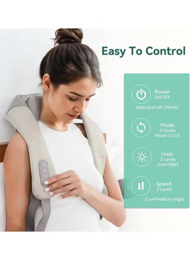 Wireless Cervical & Back Massager - 4D Shiatsu Kneading with Soothing Heat - Portable Electric Massager for Instant Pain Relief & Daily Relaxation - Image 2