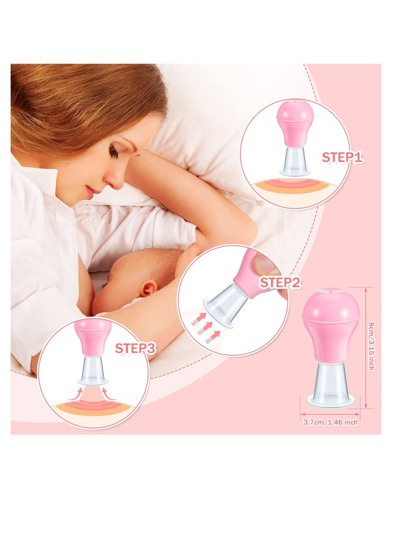 SUNSAR 4 Pieces Nipple Suction Cups Nipple Corrector Sucker for Breastfeeding Inverted Flat Nipples Aspirator Puller - Image 5