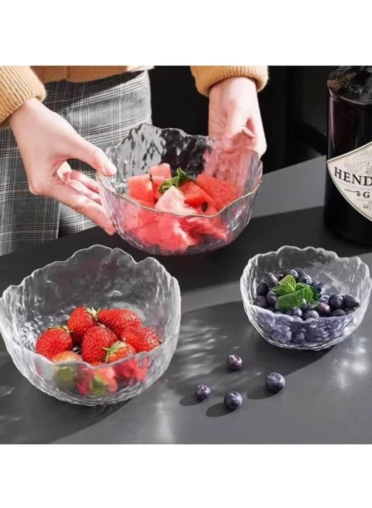 Modern Glass Khoshaf Set – 3-Piece Bowl Set in Different Sizes - Image 1