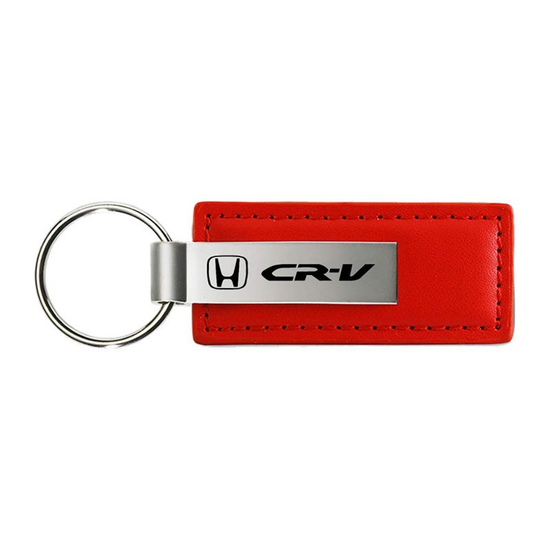 Honda Au-Tomotive Gold, INC. Honda CRV Red Leather Car Key Chain, Official Licensed - Image 1