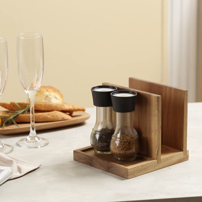 EVERBBKING Napkin salt pepper holder Wooden Napkin Holder for Salt and Pepper Shakers Caddy,Suitable for Kitchen, Restaurant, Bar, Office, Parties, Home DÃ©cor - Image 4