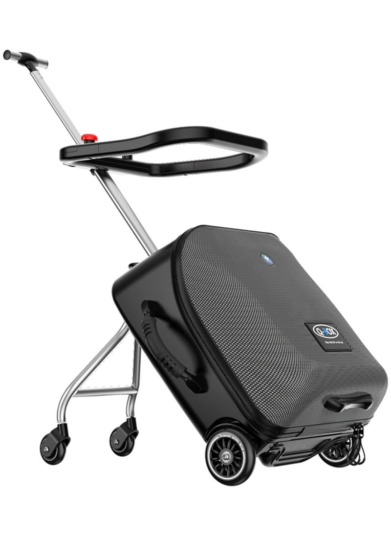 Q-Box LemoHome Expandable Luggage with Spinner Wheels,Large Suitcases with Child Seat Design,Hard Luggage for Women and Men  - Image 2