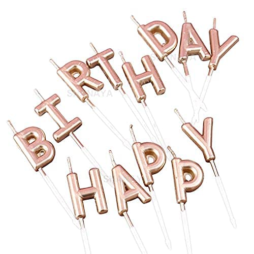 SHANAYA Happy Birthday Letter Candles Set for Cake Decoration Items for Birthday Celebrations for Boys Girls Adults (Random Colors) - Image 4